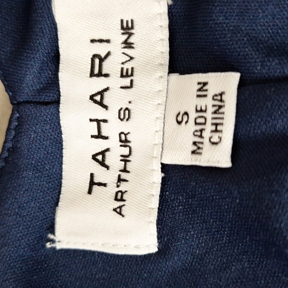 Tahari NEW Minimalist Navy Blue Babydoll V-Neck Lagenlook Cocktail Maxi Dress S - Picture 9 of 13